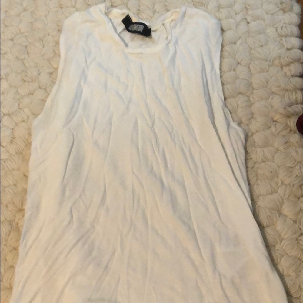 Reformation plain white muscle tee